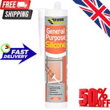 Image of Everbuild EVBGPSCL General Purpose Silicone Sealant, Clear, 280 ml