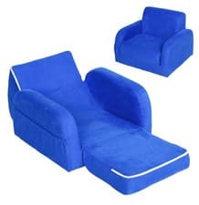 Image of HOMCOM Kids Sofa Bed Children Armchair Folding Toddler Chair Couch Blue