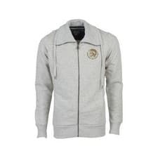 Image of Diesel Slappy Large Collar Full Zip Sweatshirt Jacket Grey Authentic Brand New