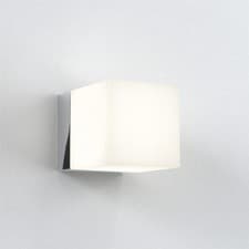 Image of Astro Lighting - Cube 1140001 - IP44 Polished Chrome Wall Light