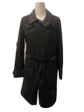 Image of Barbour International Black Ladies Trench Coat Size 14