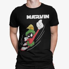 Image of Looney Tunes Marvin the Martian Flying Official Men's T-Shirt