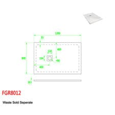 Image of Stone Resin Shower Tray Slate Effect 30mm Low Profile Wet Room – White or Black