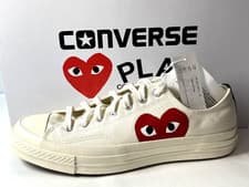 Image of CONVERSE CDG X COMME DES GARCON TRAINERS UK 10 EU 44 CHUCK 70 OX 150207C