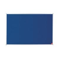 Image of 5 Star Office Felt Noticeboard with Fixings and Aluminium Trim 1200x900mm Blue