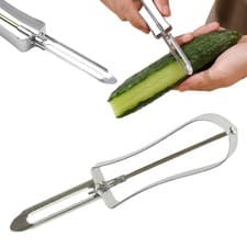 Image of Potato Vegetable Peeler Fruit Spud Swivel Slicer 15cm Stainless Steel Quality