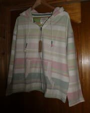 Image of Fat Face Womens Daisy Textured Full Zip Hoodie Size Large BNWT