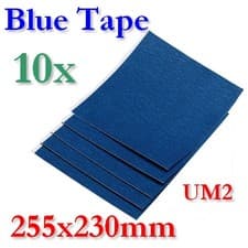 Image of 10x Blue Tape 255x230mm Adhesion Heat Resistant for Ultimaker 2+ 3+ UM2 Extended