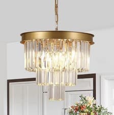Image of Mssian Modern Gold Crystal Chandeliers Ceiling Pendant Light Fixture
