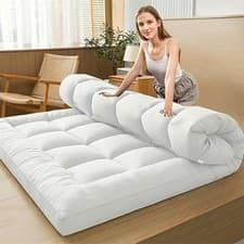 Image of 1200GSM Mattress Topper 10cm Extra Thick Quilted Floor Mattress UK All Sizes