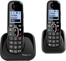 Image of Amplicomms Bigtel 1502 Cordless Big Button Phone for Elderly with Additional Han
