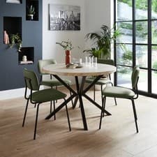 Image of Ezra Round 4 Seater Dining Table