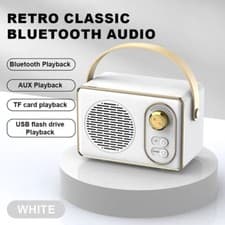 Image of Portable Wireless Bluetooth Speaker Classical Retro Stereo Speaker Gift