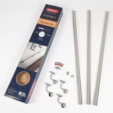 Image of Rothley Stainless Steel Hand Rail Kit, 3.6m - available in 3 Finishes