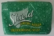 Image of SHIELD Fresh Aqua Deodorising Vegan Clean Odour-Free Soap Bars (4 X 115 g)