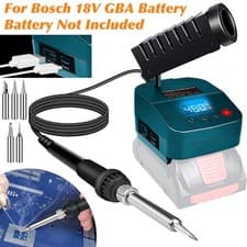 Image of LCD Display Cordless Soldering Iron Welding Station for Bosch 18V GBA Battery