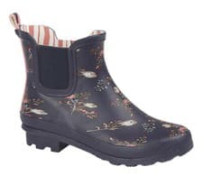 Image of Ladies Ankle Wellies Short Slip On Side Gusset Wellington Boots Sizes 3 to 9