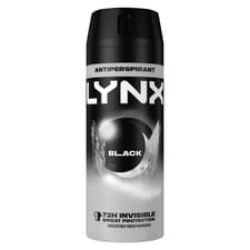 Image of Lynx Black Anti-Perspirant Aerosol Men's Deodorant Spray 150 ml (Pack of 1)