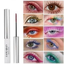 Image of Colour Waterproof Mascara Long Lasting Curling Lengthening EyeLashes Makeup UK