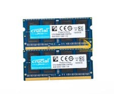 Image of Crucial 8GB(2x 4GB)2RX8 PC3-8500S DDR3 1066Mhz CL7 SODIMM Laptop Memory RAM