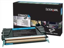 Image of Genuine Lexmark C746A1CG Cyan Toner Cartridge C746 C748 Sealed VAT Inc
