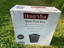 Image of Lovley Grey Steel wall mounted post box 35x33x13 lockable