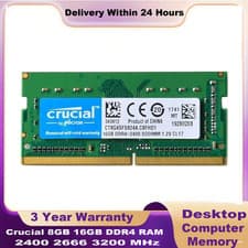 Image of Crucial DDR4 RAM 2400 2666 3200 MHz 8GB 16GB SO-DIMM 1.2V 260Pin For Laptop Lot