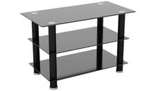 Image of AVF Glass up to 40 Inch TV Stand Black For Living Room Bedroom