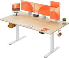 Image of Electric Standing Desk Height Adjustable 160 X 80Cm Sit Stand Home Office Desk