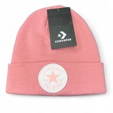 Image of Youth Converse Coastal Pink Beanie Cap –New with Tags, All‑Star Logo Folded Cuff