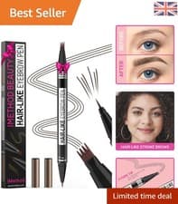 Image of Natural Hair-Like Finish Brow Pencil - Dual-Ended Dark Brown Eyebrow Tool