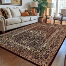 Image of Non Slip Large Traditional Rugs Bedroom Carpet Living Room Hallway Runner Rug