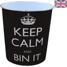 Image of Versatile 25L Black Waste Paper Bin - Chic Cylindrical Design for Any Space