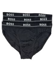 Image of Hugo Boss 3 Pack Pants Mens Black Cotton Stretch Briefs Size S M