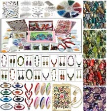 Image of Jewellery Making Kit Beginners Girls Adults Gift Set Beads Pliers Instructions