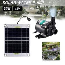 Image of 20W 12V Solar Panel Powered Water Pump Garden Pool Pond Fish Aquarium Fountain