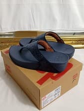 Image of FitFlop Lulu -Toning Sandals -Navy Glitter - Slip-On Toe Post UK5