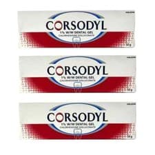 Image of Corsodyl Dental Gel 50g x 3 Treatment for Gingivitis and Gum Problems