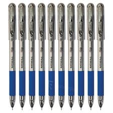 Image of BLACK BLUE Quality iTip Gel Pens Rubber Grip 0.6mm Fine Point Office School Pack