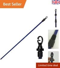 Image of Quality Metal Adjustable Washing Line Prop - Extends Up to 2.6m for Outdoor Use