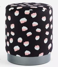 Image of BTFY Velvet Sakura Table Stool with Japanese Pink Cherry Blossom Print