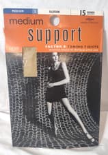 Image of St Michael's M&S 15 Denier Medium Support Factor 8 Toning Tights x 1 Pair