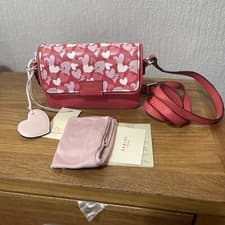 Image of Brand New Radley Mini Flapover Crossbody Bag - I Choose You - Red - RRP £179