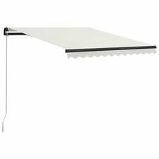 Image of Manual Retractable Awning Outdoor Patio Awning Sunshade Garden Canopy vidaXL