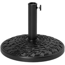 Image of Outsunny 12kg Garden Parasol Base, Round Resin Garden Umbrella Base, Black