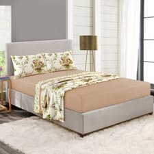 Image of Flannelette 100% Brushed Cotton Olivia Fitted + Flat Sheet Sets with Pillowcases