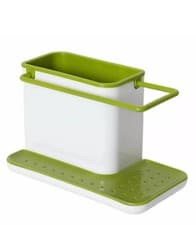 Image of Joseph Joseph Sink Tidy Caddy Kitchen Washing Up Storage Green / White