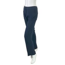 Image of Vanessa Bruno Patch Pocket Crepe Navy Blue Trouser Pants Crease Detail, US 10