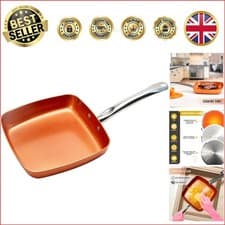 Image of 24cm Copper Non-Stick Frying Pan with Stainless Steel Handle for All Hobs