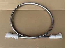 Image of Aqualisa 555701 High Quality Smooth Shower Hose 1.5m 1/2" BSP Thread Chrome.